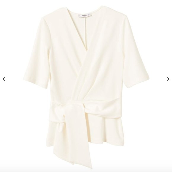 Mango Wrap T-shirt with Tie NWOT - Picture 2 of 5